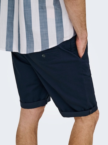 Regular Pantaloni eleganți 'ONSSaul' de la Only & Sons pe albastru