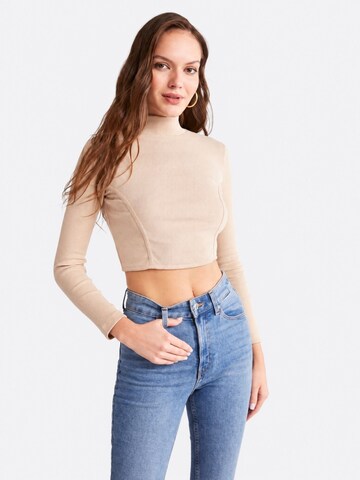 Ethiquet - Top 'Crop Top' em bege