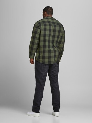 Jack & Jones Plus Regular fit Srajca 'Gingham' | zelena barva