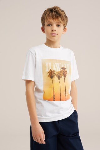 T-Shirt WE Fashion en blanc : devant