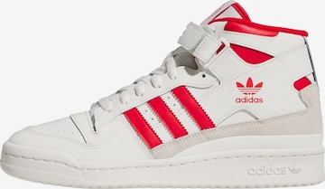 ADIDAS ORIGINALS High-Top Sneakers 'Forum' in White: front