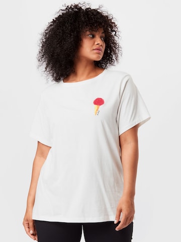 ONLY Carmakoma - Camiseta 'Carice' en blanco: frente