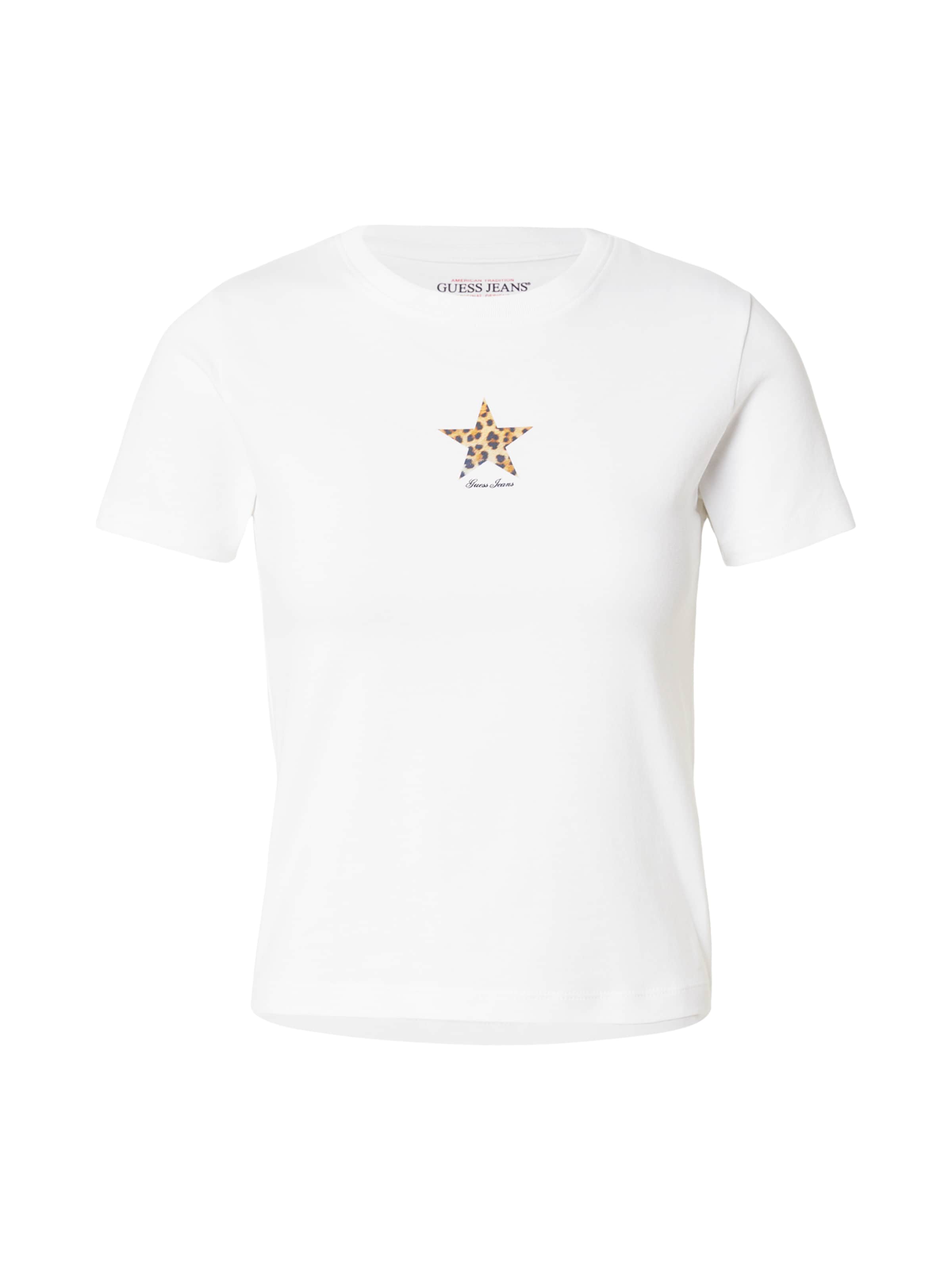 GUESS JEANS Shirt 'CHEETAH STAR' in XS in Brown / Black / White, Item view