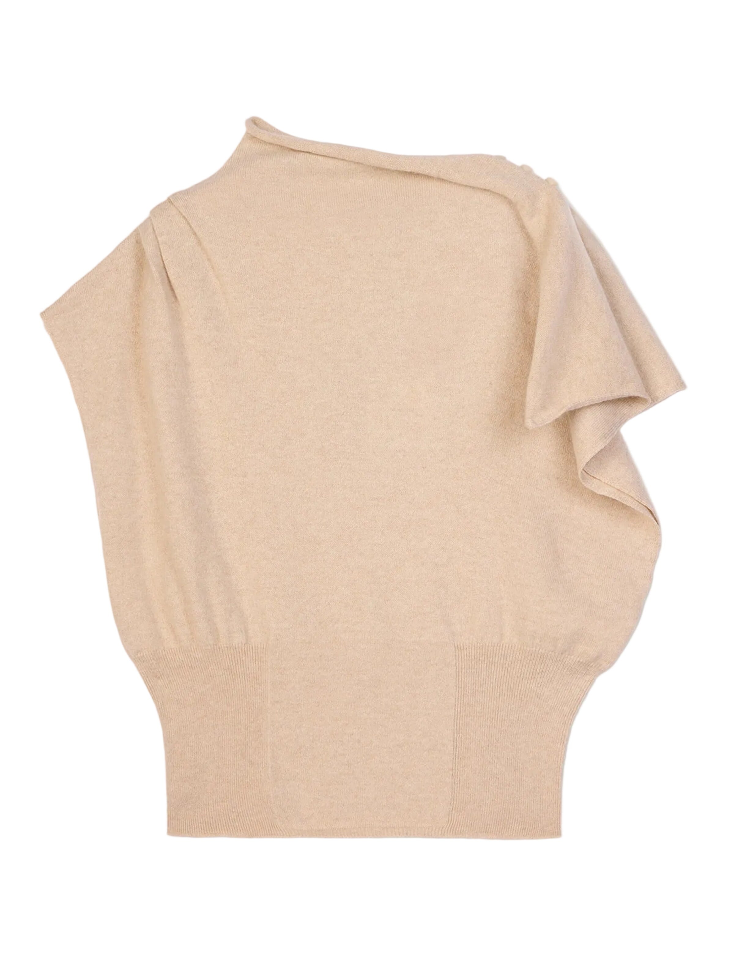 Top di GOBI Cashmere in beige: frontale