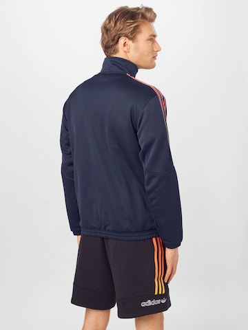 Skinny Giacca di felpa di ADIDAS ORIGINALS in blu