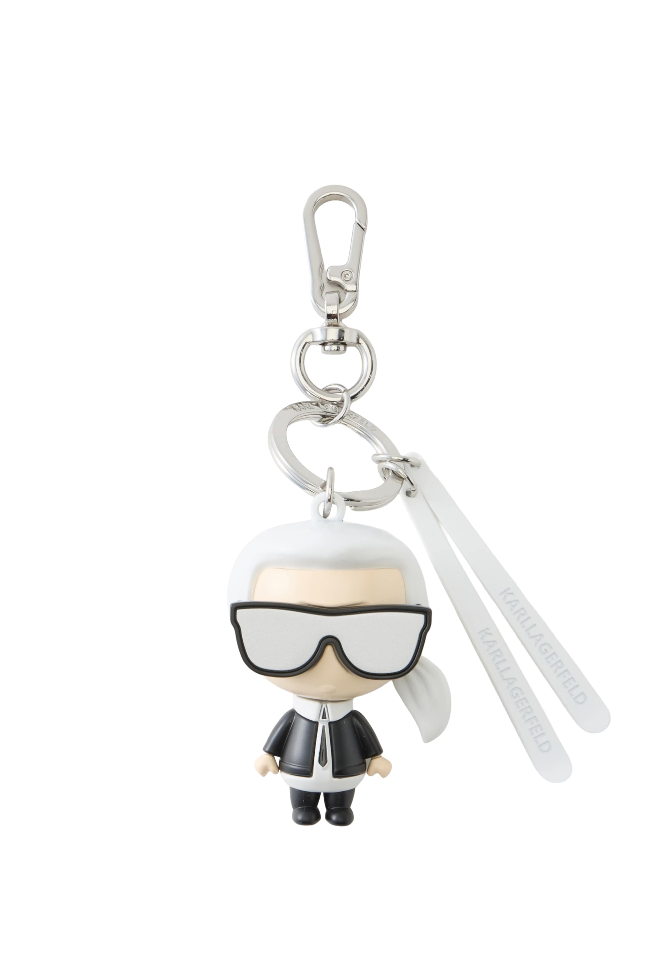 Porte-clés 'IKON SKI' Karl Lagerfeld en blanc : devant