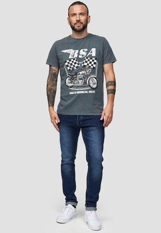 Recovered Shirt 'BSA British Motor Flag' in Grey