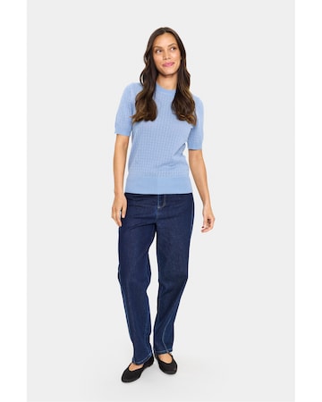 SAINT TROPEZ Sweater 'Mila' in Blue