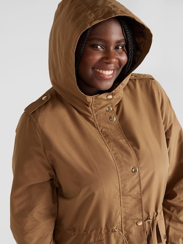 Vero Moda Curve Between-Seasons Parka 'ZOASOFIA' in Brown