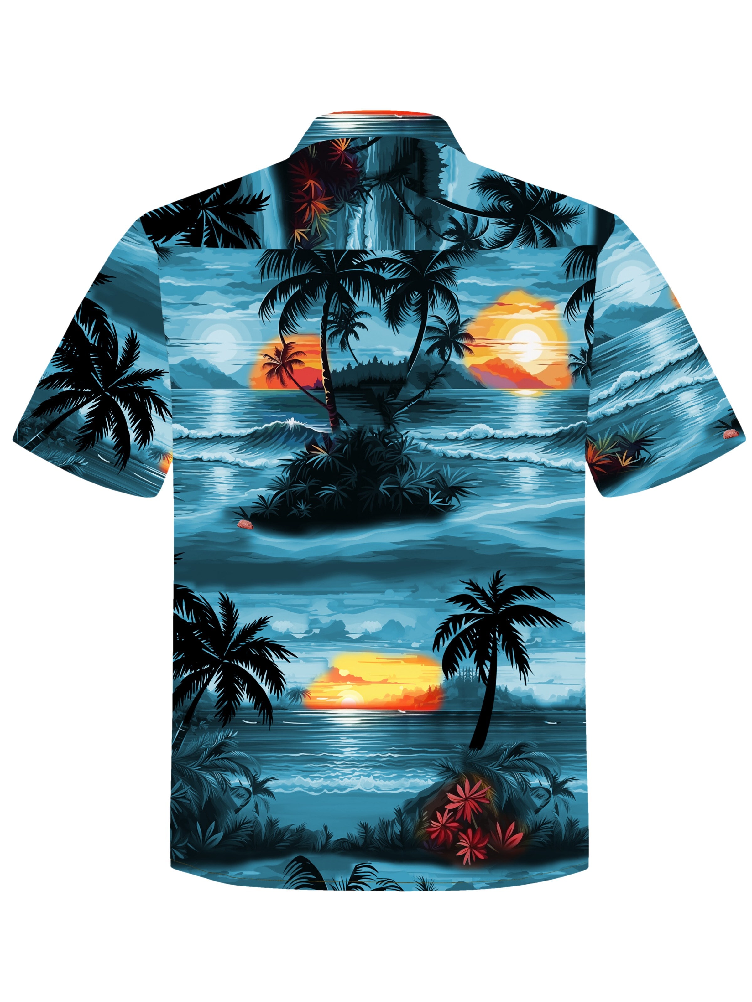 Hawaiihemdshop.de Regular fit Overhemd 'Hawaiihemd Day on Hawaii' in Blauw