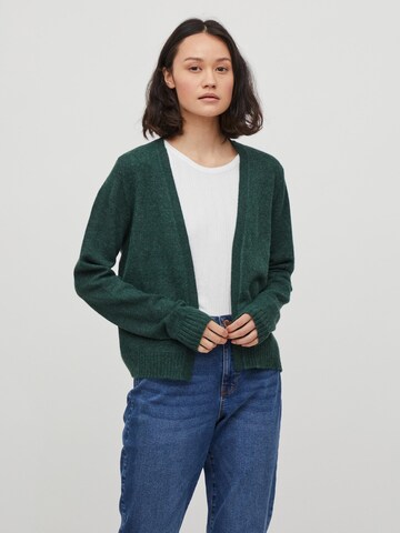 VILA Knit Cardigan 'Ril' in Green: front