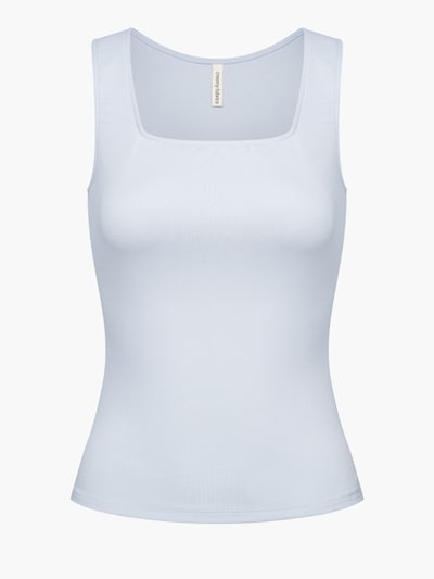 cfab (formerly creamy fabrics) Haut 'Cotton Tanktop mit eckigem Ausschnitt' en XS en bleu clair, Vue avec produit