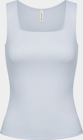 cfab (formerly creamy fabrics) Topp 'Cotton Tanktop mit eckigem Ausschnitt' i blå: framsida