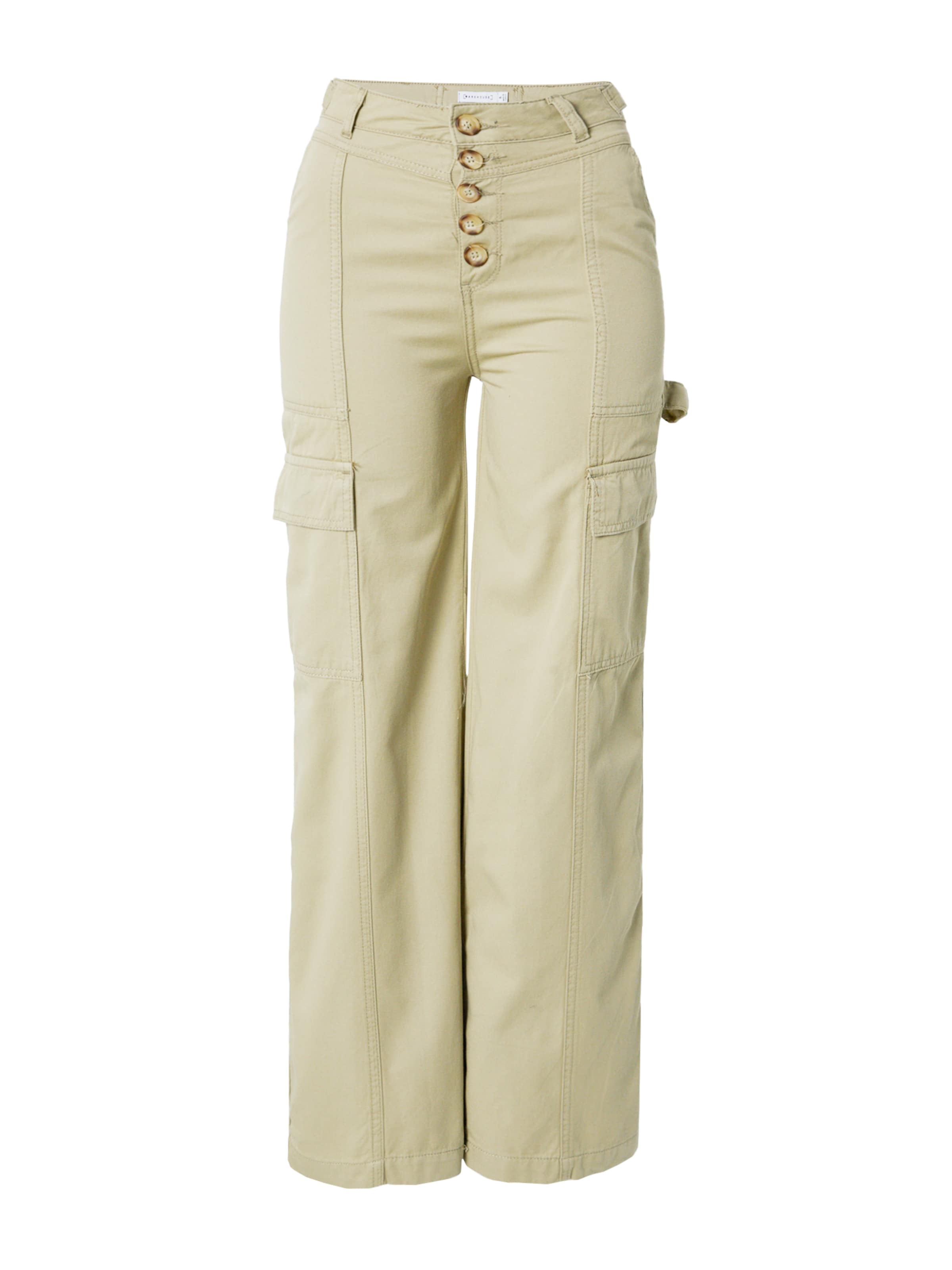 Warehouse Wide Leg Hose in Grün: Vorderseite