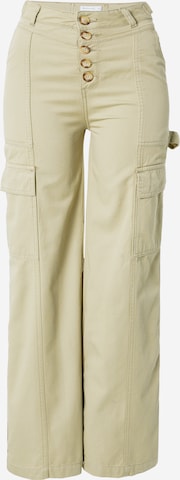 WarehouseWide Leg/ Široke nogavice Cargo hlače - zelena boja: prednji dio