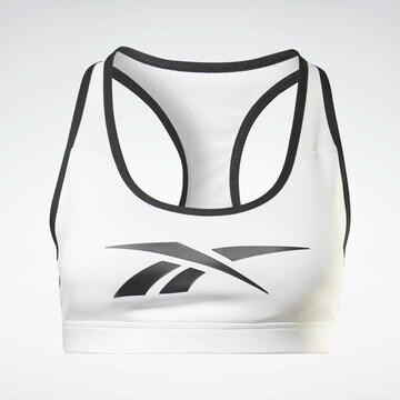 Bustier Soutien-gorge de sport Reebok en blanc : devant