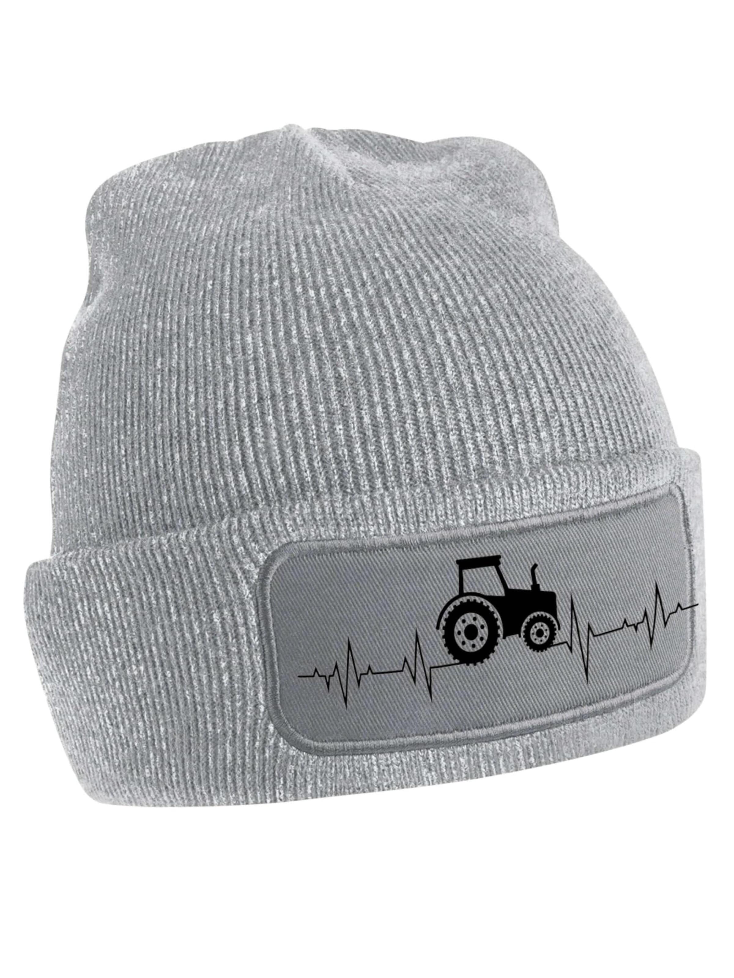 Youth Designz Mütze 'Heartbeat Traktor'‌‌‌‌‌ in Grau