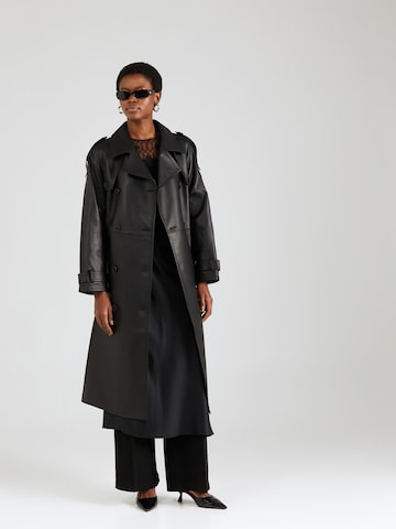 MEOTINE Ανοιξιάτικο και φθινοπωρινό παλτό 'BOBBY' σε μαύρο: μπροστά
