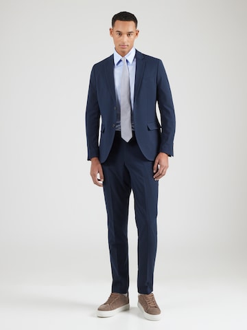 Coupe slim Costume 'SLHNEIL' SELECTED en bleu : devant