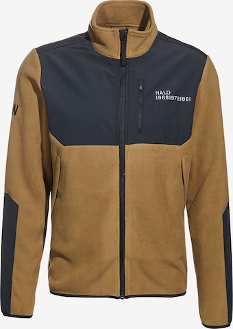 Veste en polaire HALO en marron : devant