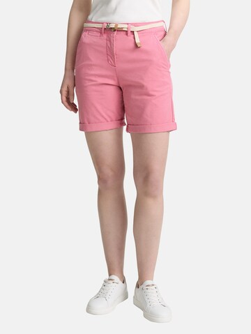 Coupe slim Pantalon TOM TAILOR en rose : devant