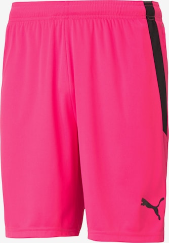 PUMA Regular Workout Pants 'TeamLiga' in Pink: front