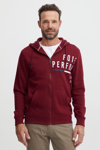 FQ1924 Zip-Up Hoodie in Red: front