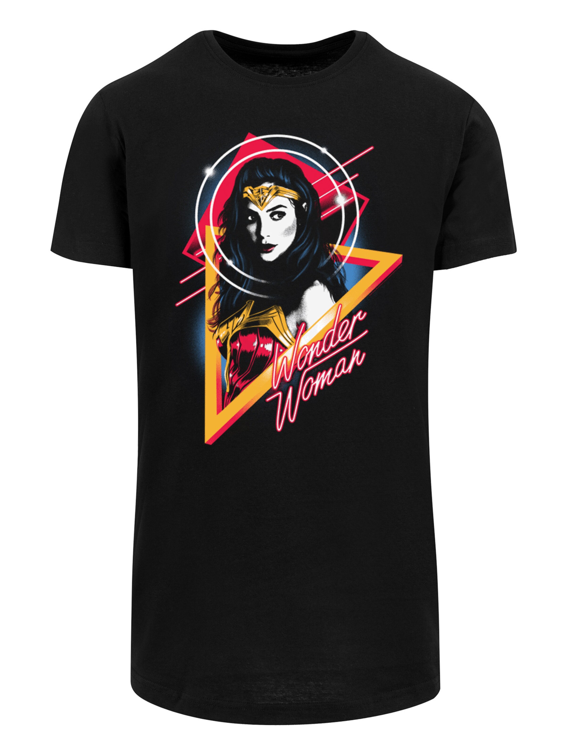 F4NT4STIC Shirt 'DC Comics Wonder Woman 84 Diana 80s' in Black: front