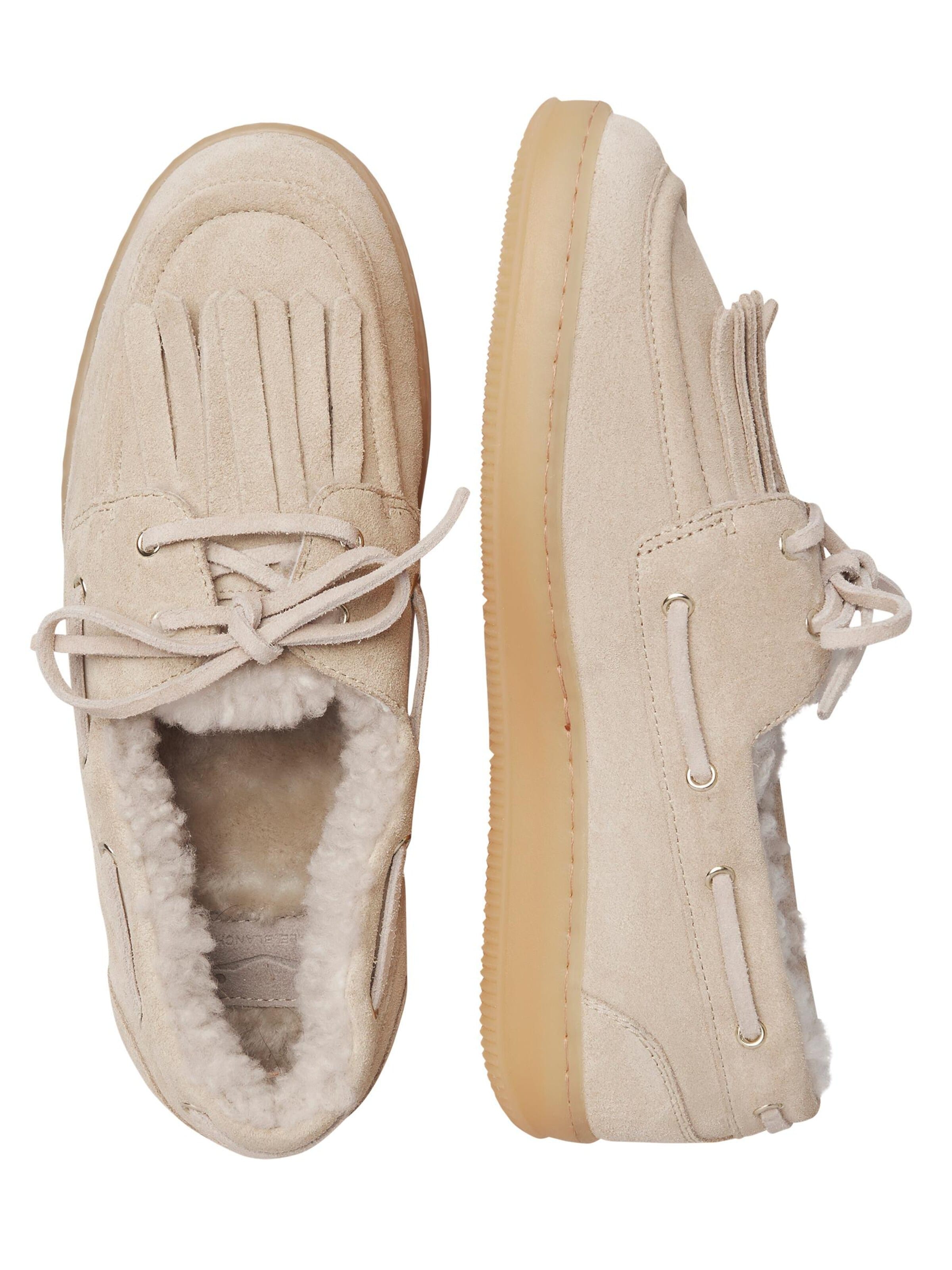 Voile blanche Schnürschuh 'OLIVIA'‌‌‌‌‌ in Beige