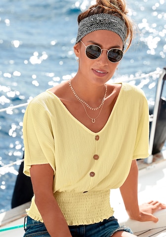 LASCANA Shirt in Yellow: front