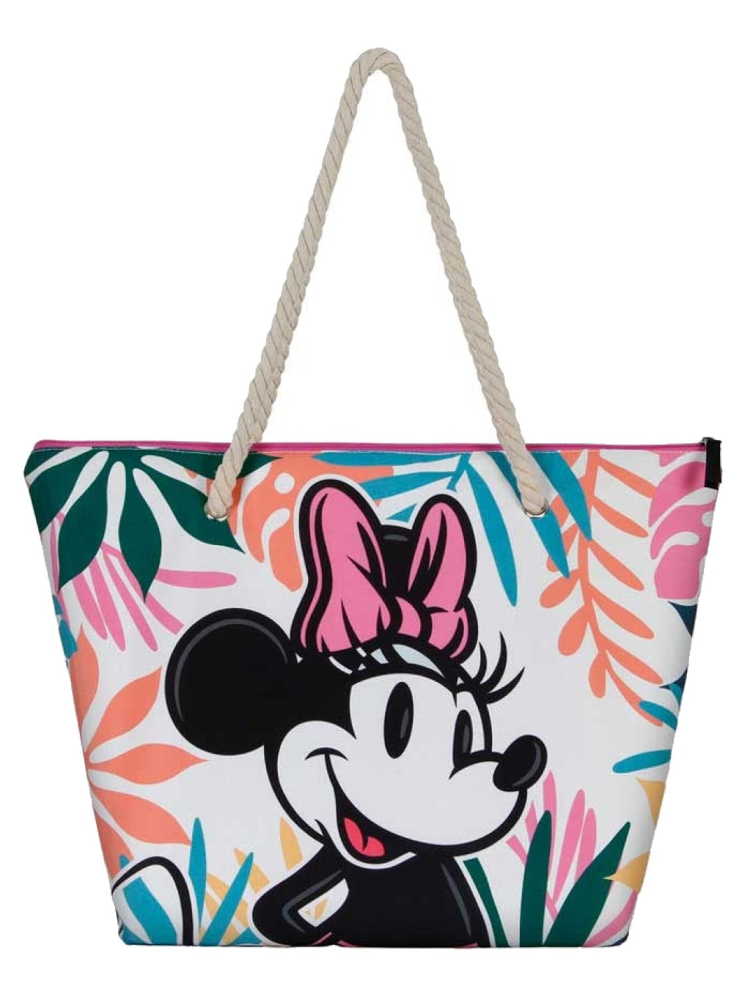 Sac de plage 'Disney Minnie Mouse Strandtas met Rits Meisjes Boodschappentas Dames' DISNEY en multicouleur : devant