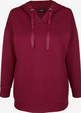 Sweat-shirt MIAMODA en rouge : devant