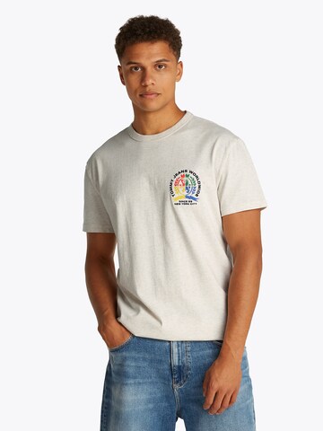 Tommy Jeans Koszulka w kolorze beżowy: przód