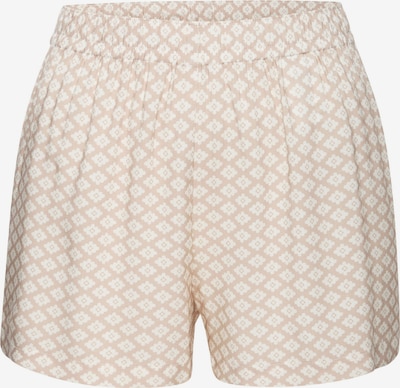 LASCANA Pyjamashorts in beige / weiß, Produktansicht