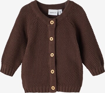 NAME IT Knit Cardigan 'Setos' in Brown: front
