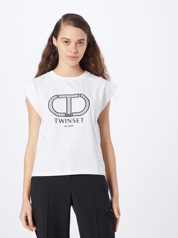 Tricou de la Twinset pe alb: față