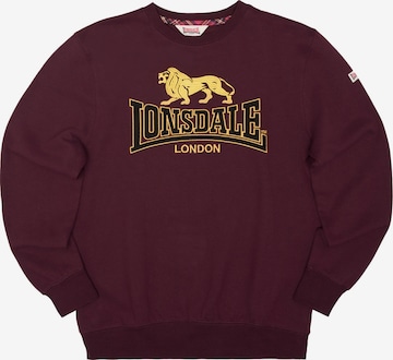 LONSDALESweater majica 'LAWINS' - crvena boja: prednji dio