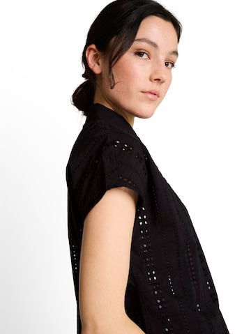 TOM TAILOR DENIM Bluse in Schwarz