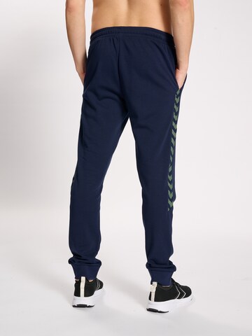 Hummel Tapered Sportbroek 'Staltic' in Blauw