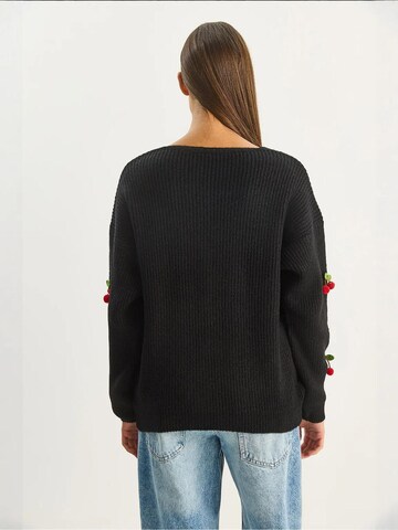 Bianco Lucci Strickjacke 'Strickjacken'‌‌‌‌‌‌‌‌ in Schwarz