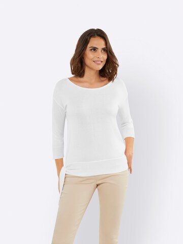 Pull-over heine en blanc : devant