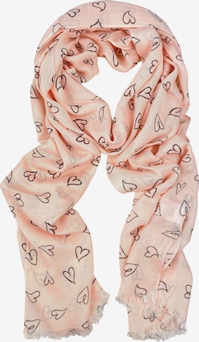 COLLEZIONE ALESSANDRO Scarf 'Babsi' in Orange: front