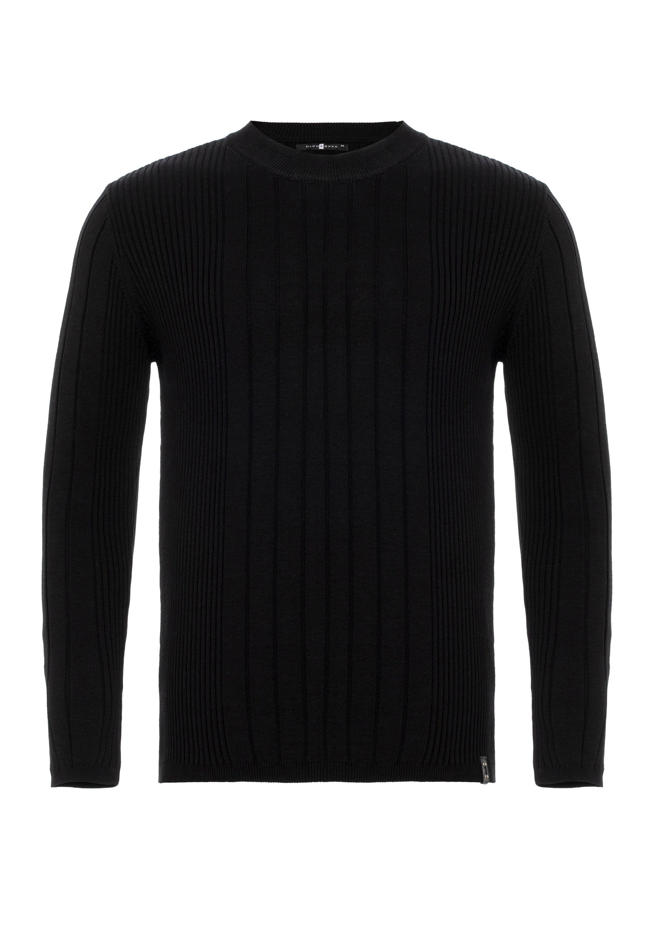 CIPO & BAXX Pullover in Schwarz: Vorderseite