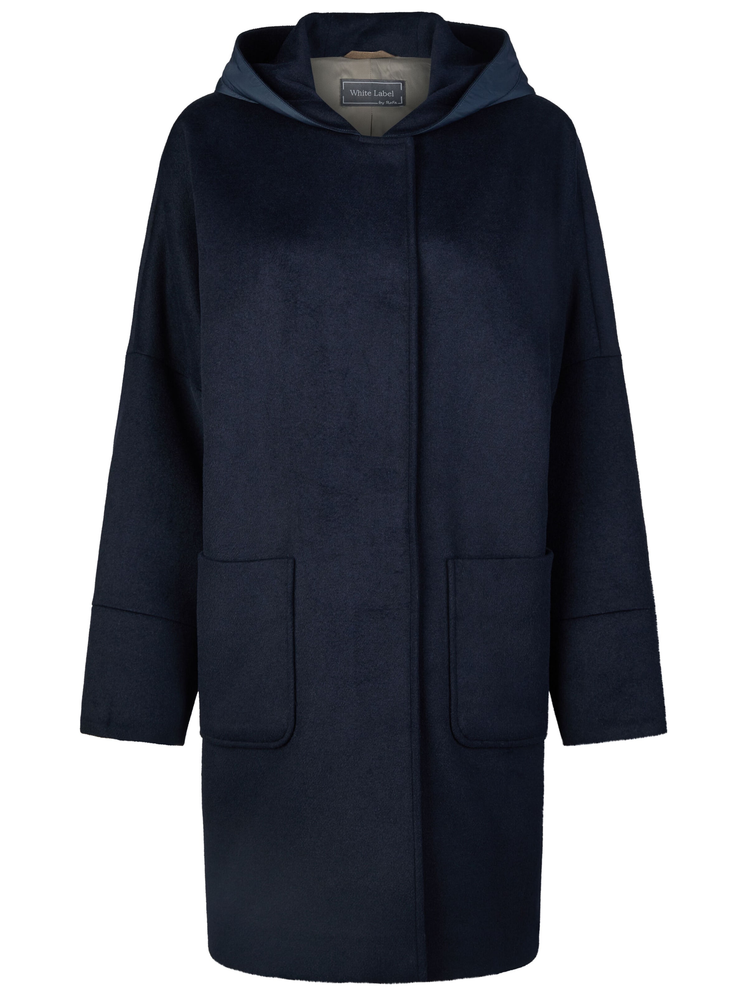White Label Between-Seasons Coat in Blue: front
