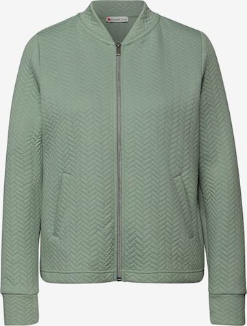 STREET ONE Sweatjacke in Grün: Vorderseite