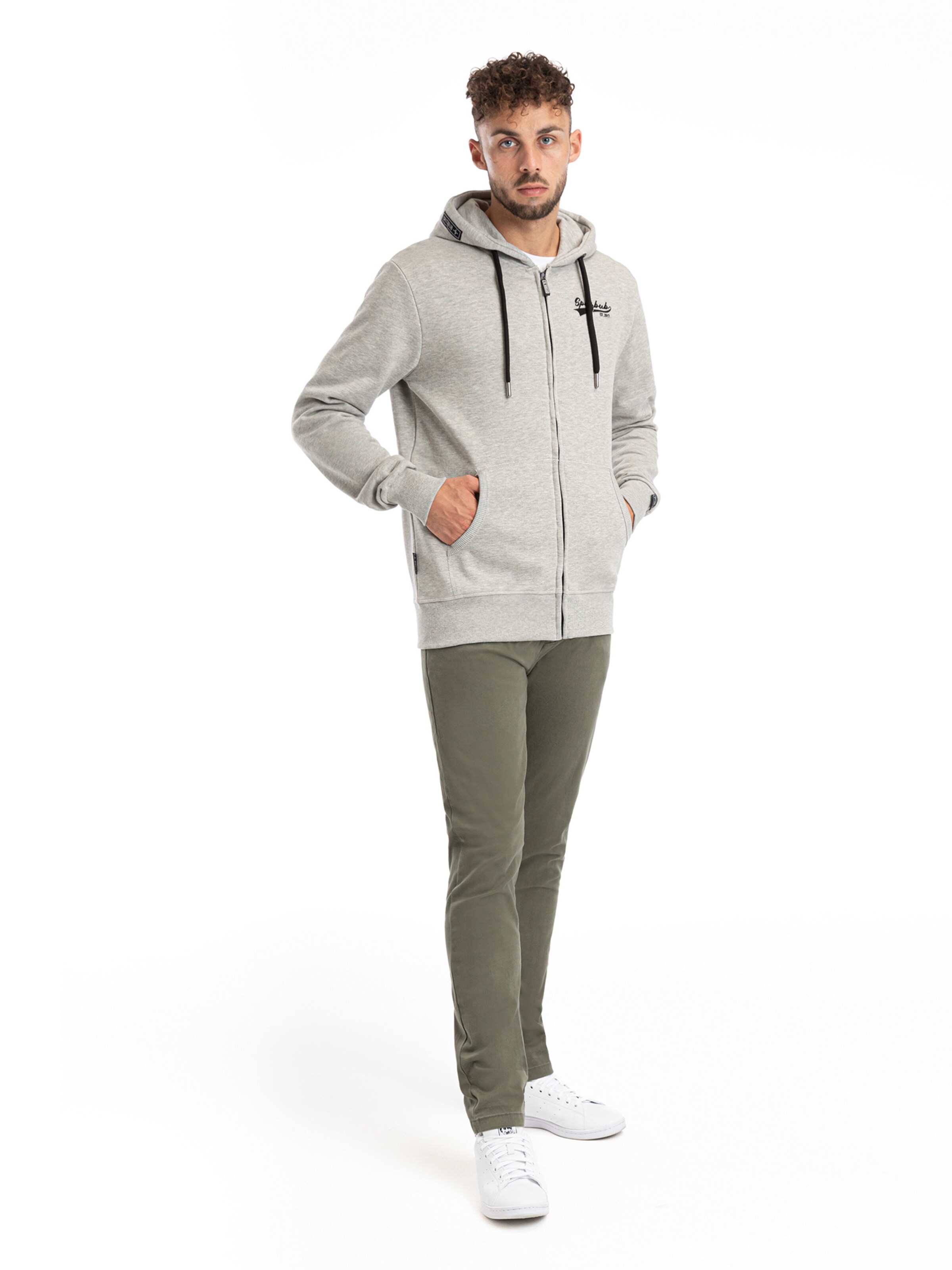 SPITZBUB Sweatjacke 'Kai ' in Grau