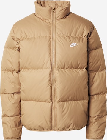 Veste d’hiver 'CLUB' Nike Sportswear en beige : devant