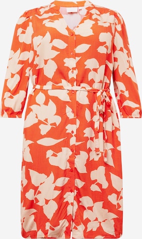 ONLY Carmakoma Shirt Dress 'EMERSON' in Orange: front