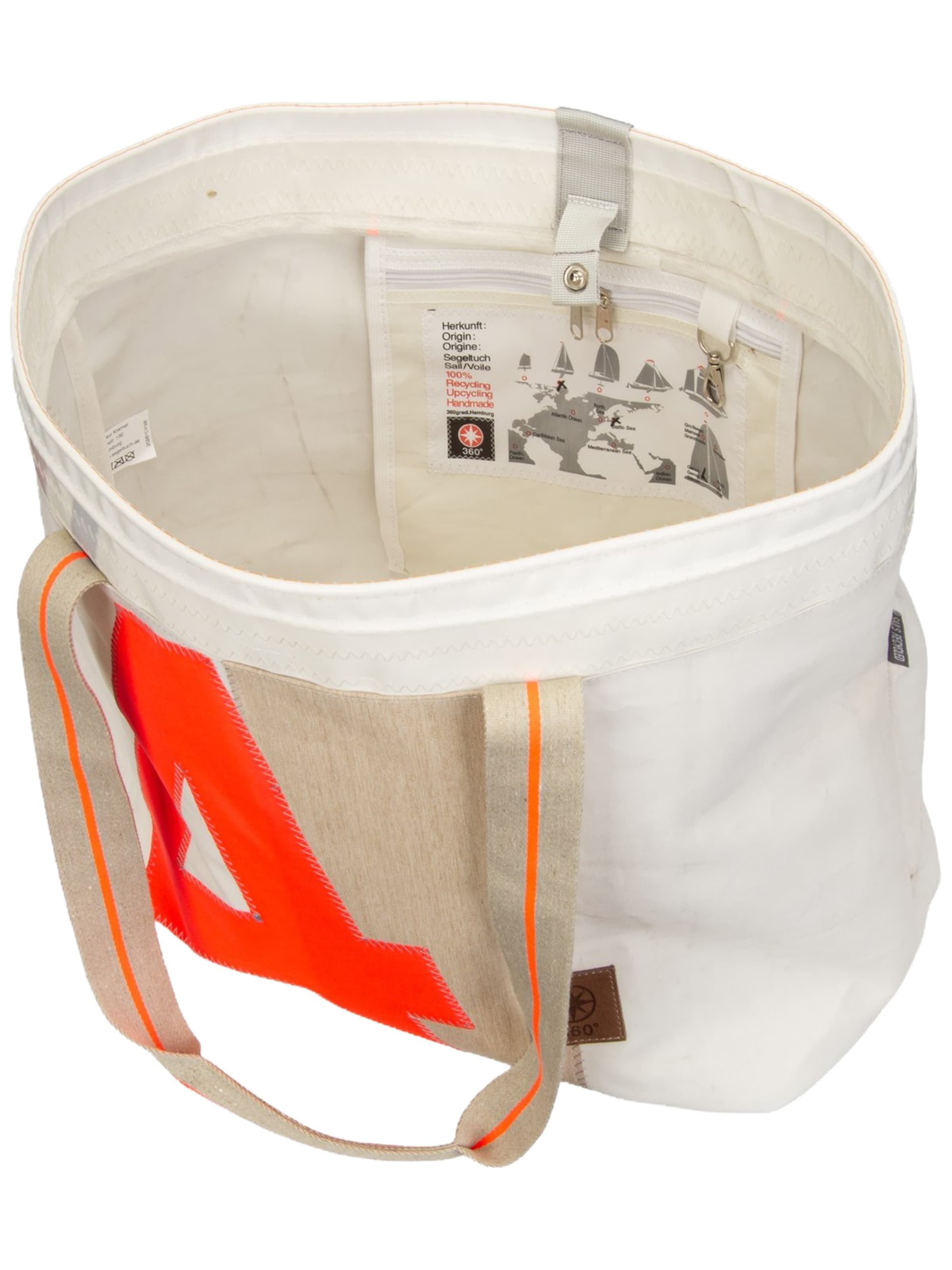 360 Grad Shopper ' Watt Stencil ' in White