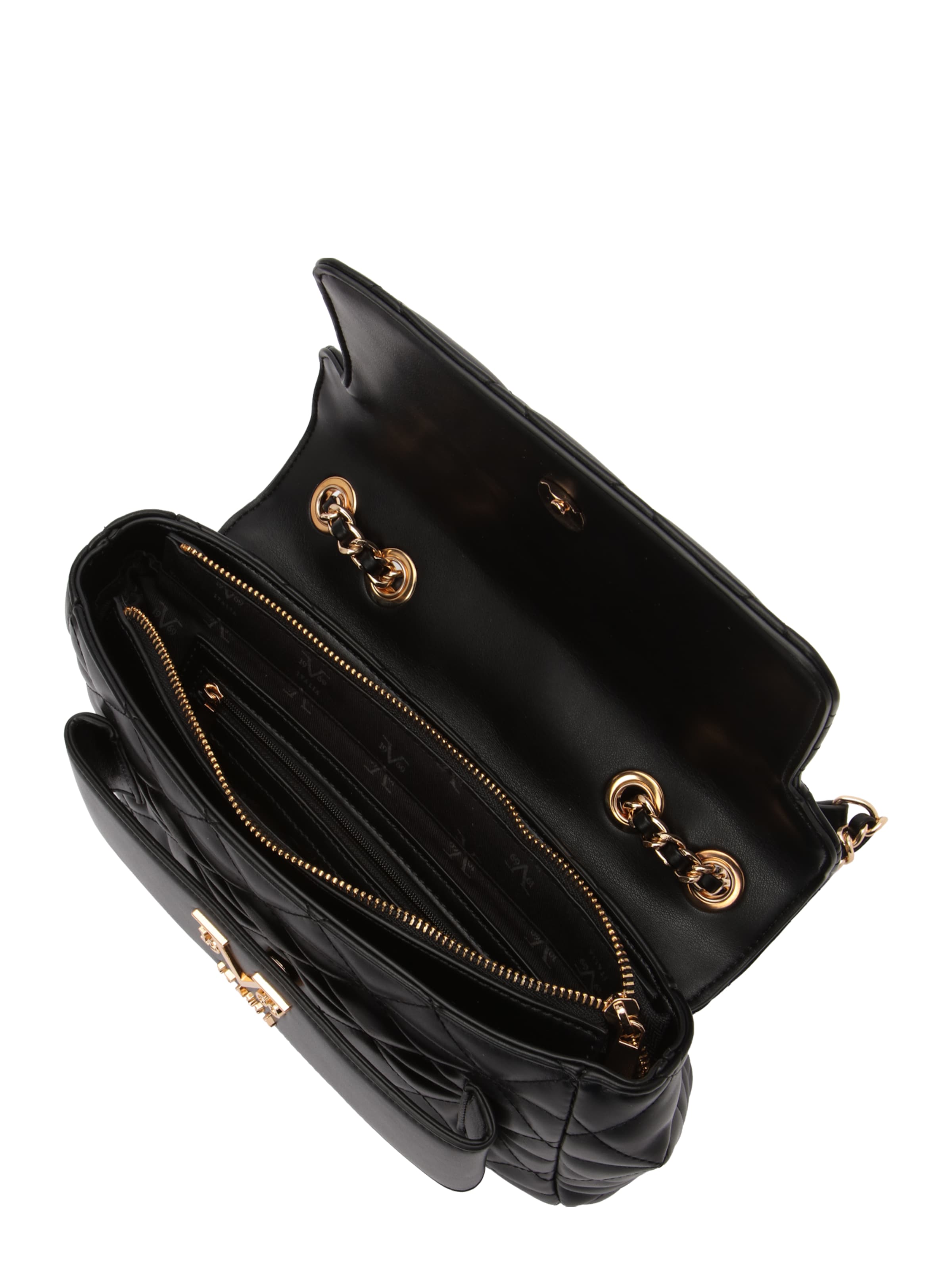 19V69 ITALIA Чанта за през рамо 'Gaia Gold' в черно